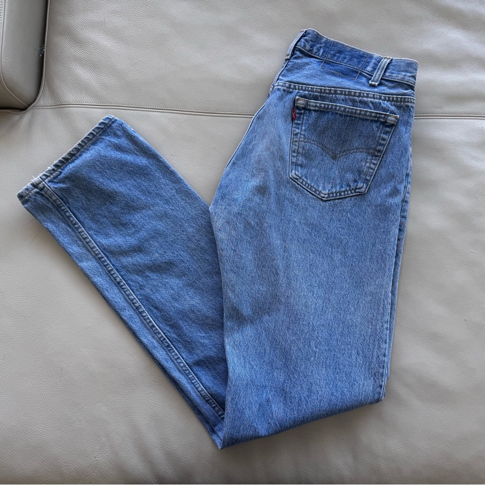 Vintage 90's Levi's 501 Button Fly 30x34 Original Straight Leg Light Wash Jeans